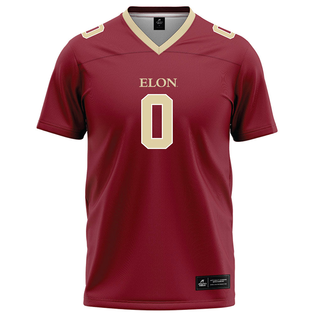 Elon - NCAA Football : Tony Hart - Maroon Football Jersey-0
