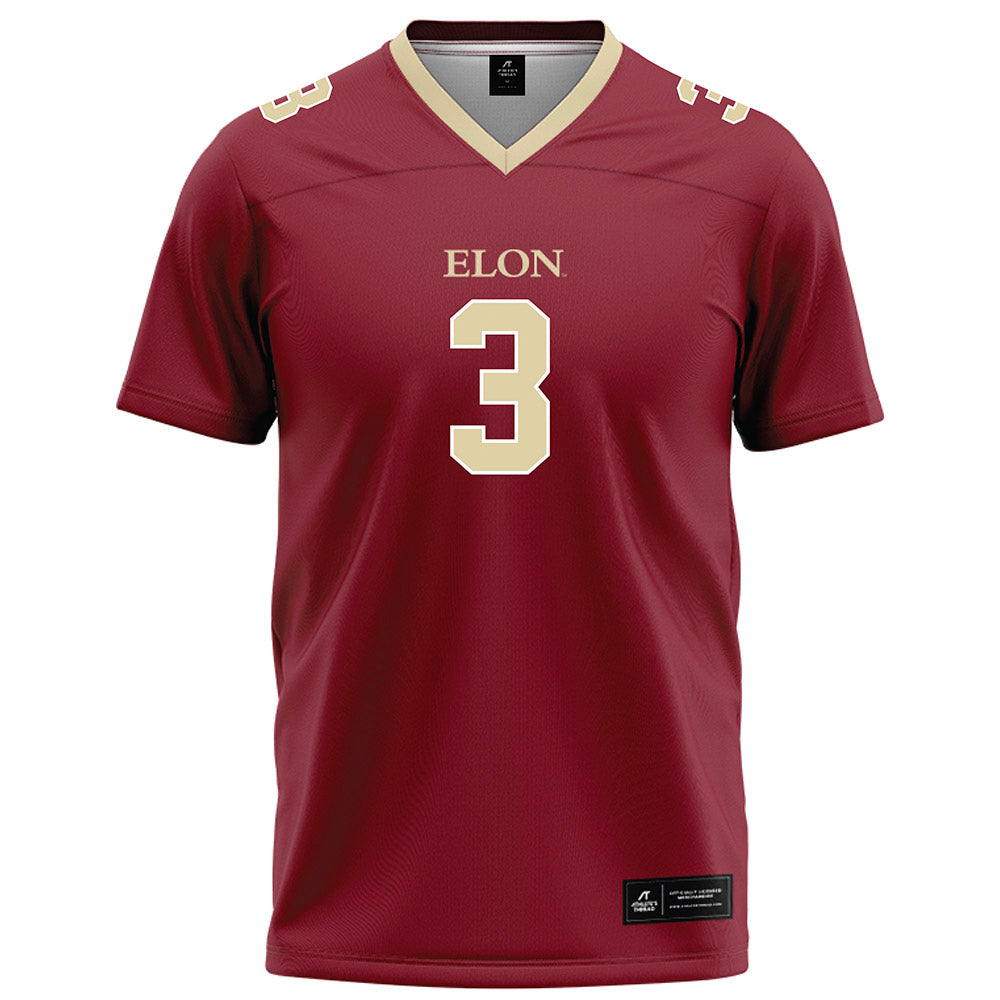 Elon - NCAA Football : Kahmari Brown - Maroon Football Jersey-0