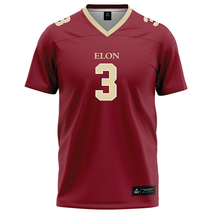 Elon - NCAA Football : Kahmari Brown - Maroon Football Jersey-0