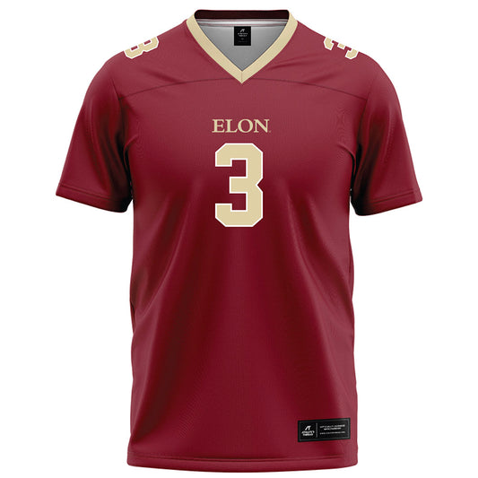 Elon - NCAA Football : Cj Hector - Maroon Football Jersey-0