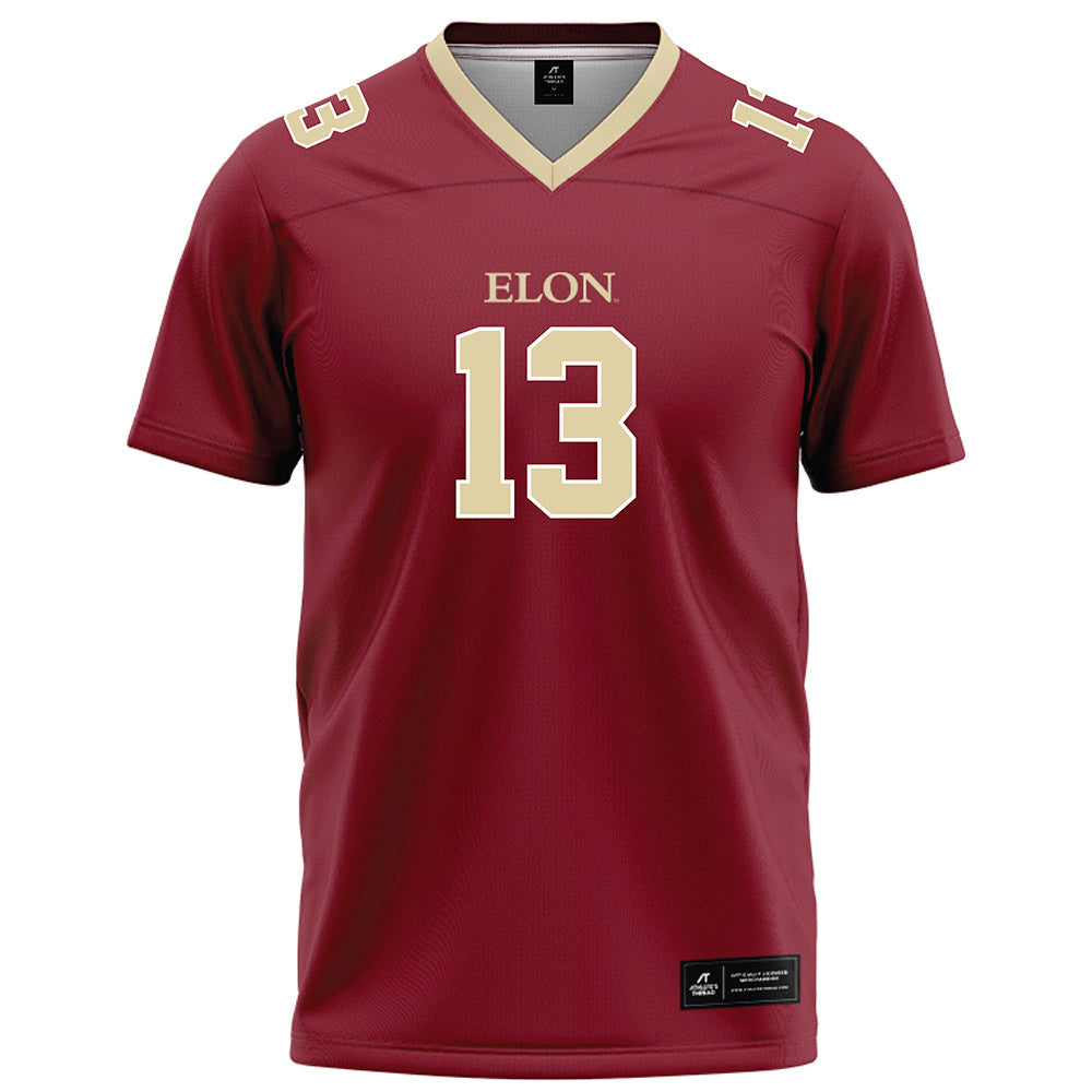 Elon - NCAA Football : Isaiah Fuhrmann - Maroon Football Jersey-0
