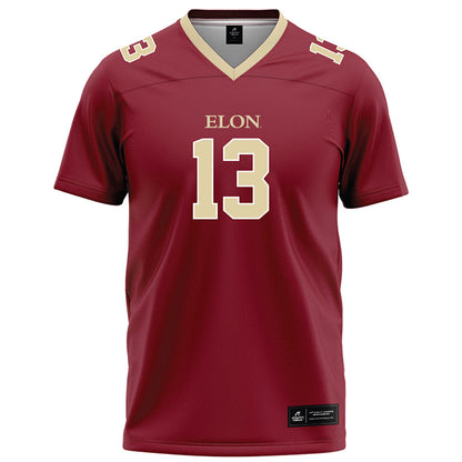 Elon - NCAA Football : Isaiah Fuhrmann - Maroon Football Jersey-0