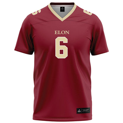 Elon - NCAA Football : Tyquan Harney - Maroon Football Jersey-0
