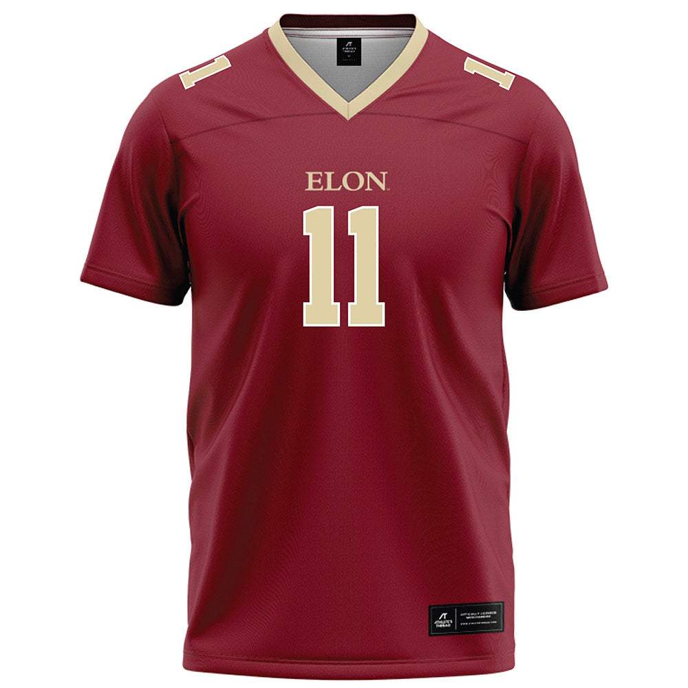 Elon - NCAA Football : Shannon Stinnette - Maroon Football Jersey-0