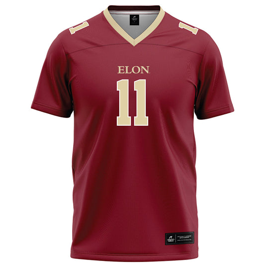 Elon - NCAA Football : Shannon Stinnette - Maroon Football Jersey-0