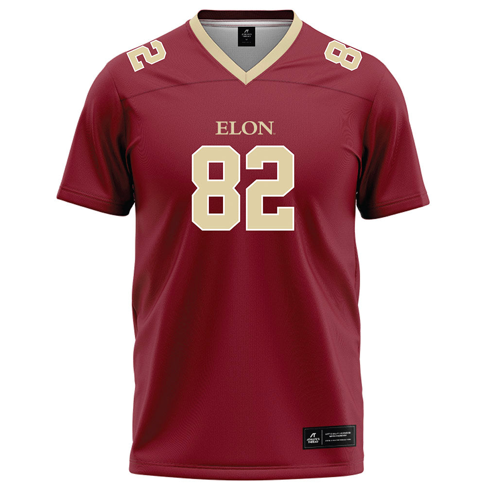 Elon - NCAA Football : Max Troiano - Maroon Football Jersey-0
