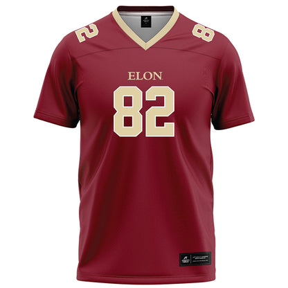 Elon - NCAA Football : Max Troiano - Maroon Football Jersey-0