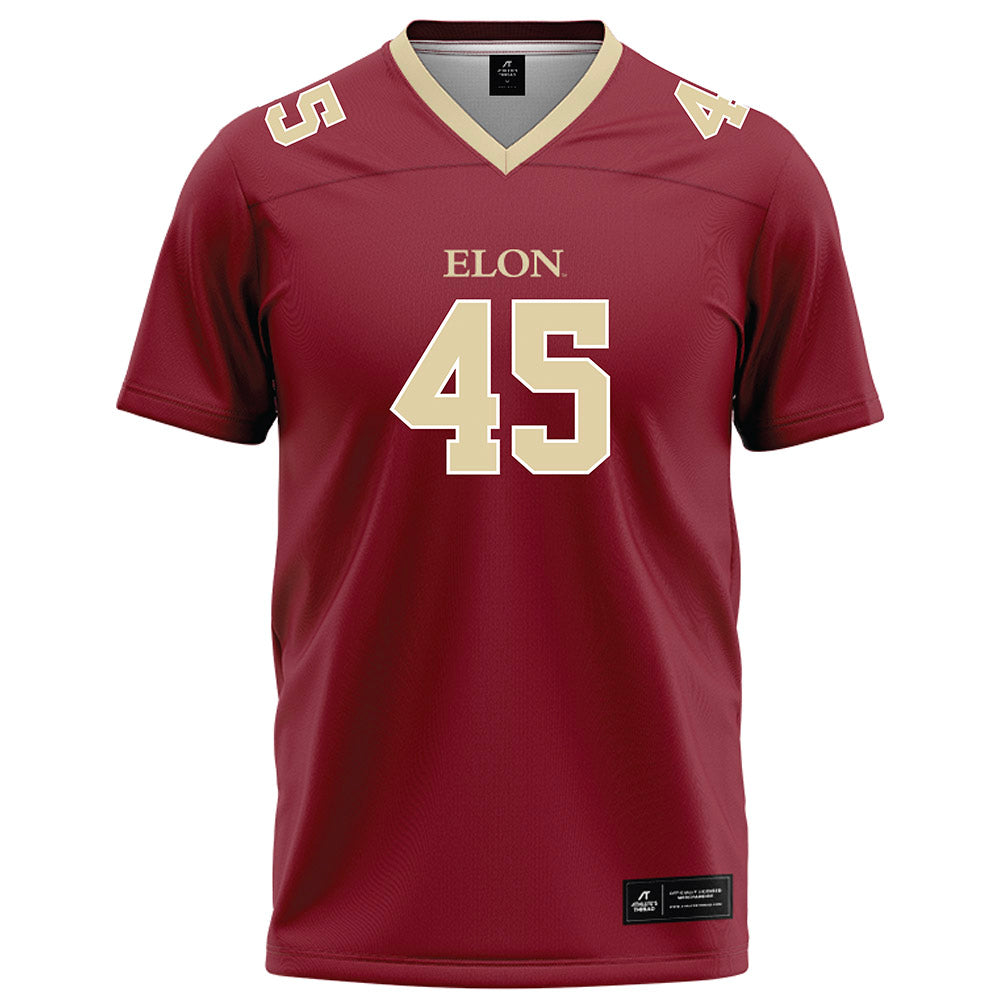 Elon - NCAA Football : Michael D'Angelo - Maroon Football Jersey-0