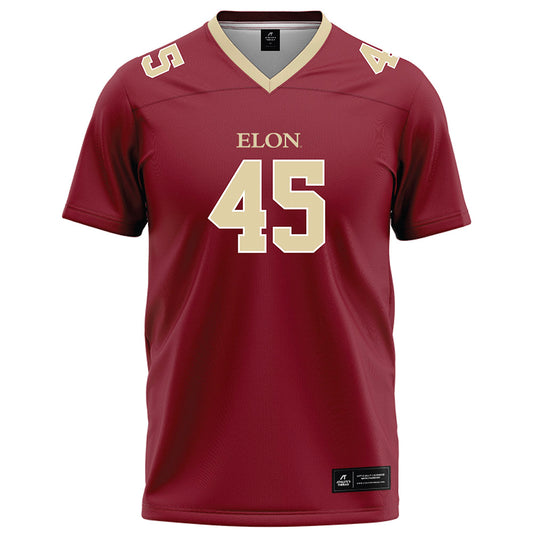 Elon - NCAA Football : Michael D'Angelo - Maroon Football Jersey-0