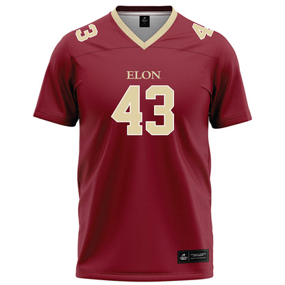 Elon - NCAA Football : Douglas Quarles III - Maroon Football Jersey-0