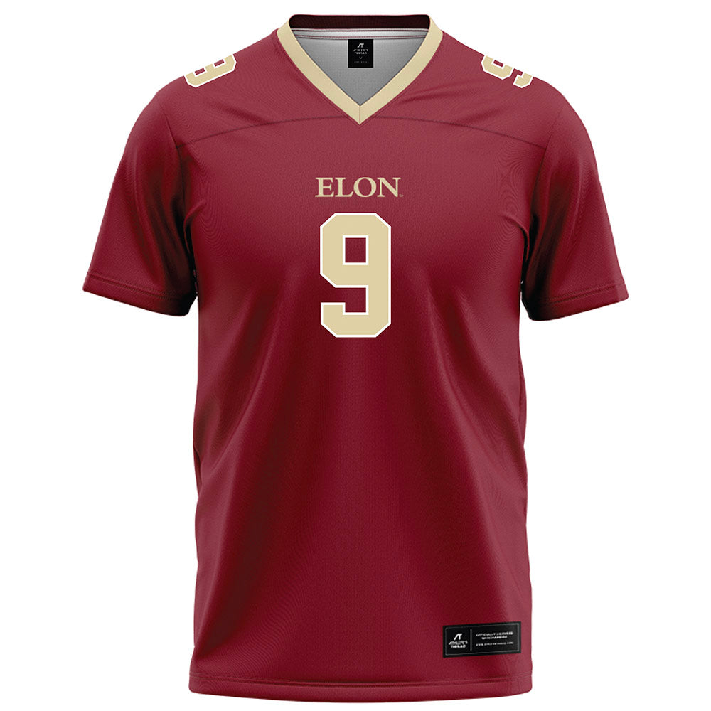 Elon - NCAA Football : Kenaz McMillian - Maroon Football Jersey-0