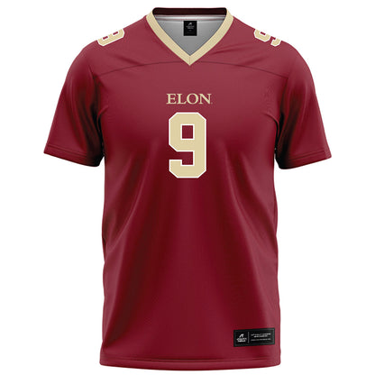 Elon - NCAA Football : Kenaz McMillian - Maroon Football Jersey-0