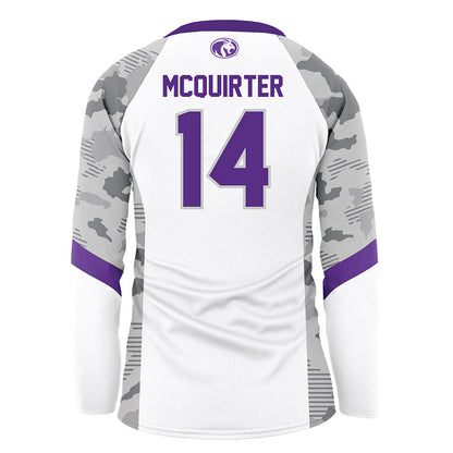 North Alabama - NCAA Women's Volleyball : Paris McQuirter - White Volleyball Jersey-1