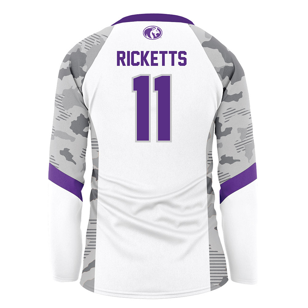 North Alabama - NCAA Women's Volleyball : Reese Ricketts - White Volleyball Jersey-1