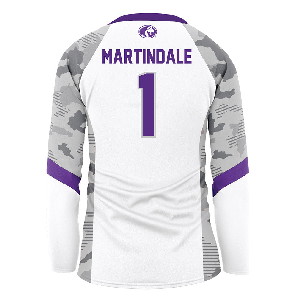 North Alabama - NCAA Women's Volleyball : Ava Martindale - White Volleyball Jersey-1