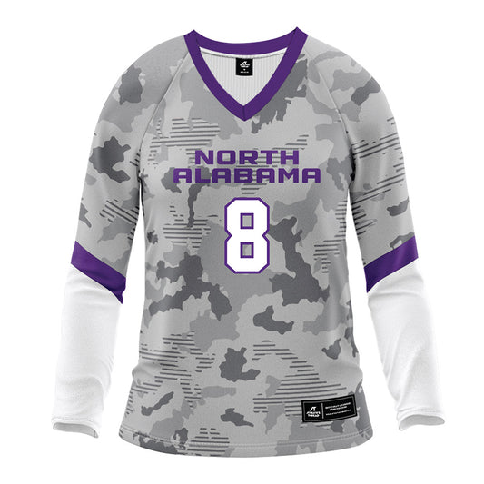 North Alabama - NCAA Women's Volleyball : Nicole Sargent - White Volleyball Jersey-0