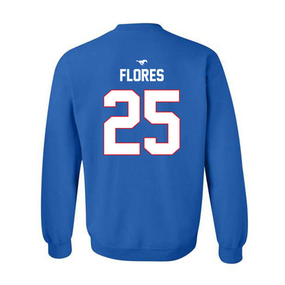 SMU - NCAA Men's Soccer : Luis Flores - Replica Shersey Crewneck Sweatshirt-1