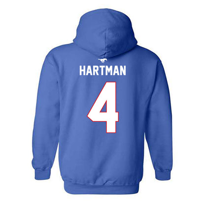 SMU - NCAA Women's Soccer : Hali Hartman - Replica Shersey Hooded Sweatshirt-1