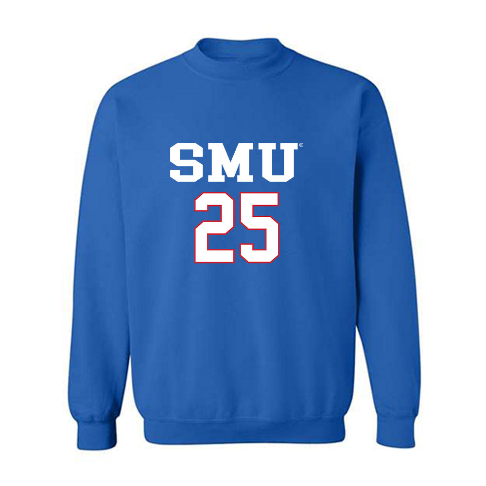 SMU - NCAA Men's Soccer : Luis Flores - Replica Shersey Crewneck Sweatshirt-0
