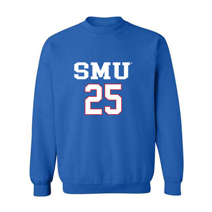 SMU - NCAA Men's Soccer : Luis Flores - Replica Shersey Crewneck Sweatshirt-0