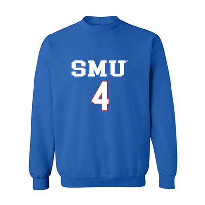 SMU - NCAA Women's Soccer : Hali Hartman - Replica Shersey Crewneck Sweatshirt-0