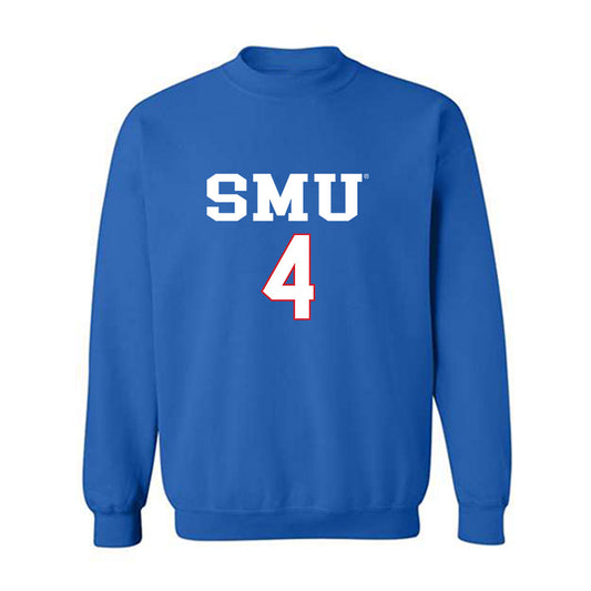 SMU - NCAA Women's Soccer : Hali Hartman - Replica Shersey Crewneck Sweatshirt-0