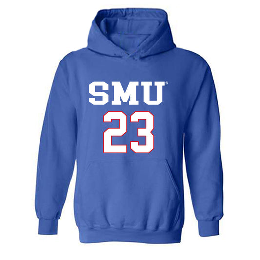 SMU - NCAA Men's Soccer : Matthias Dick - Replica Shersey Hooded Sweatshirt-0