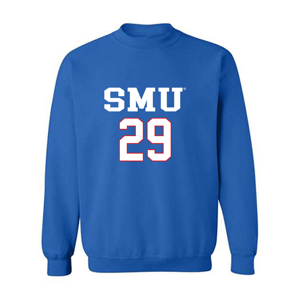 SMU - NCAA Women's Soccer : Libby Jannereth - Replica Shersey Crewneck Sweatshirt-0