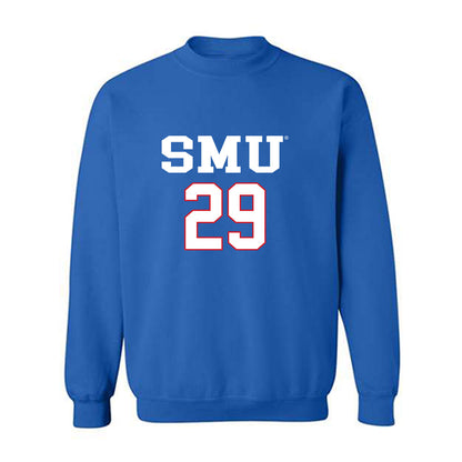 SMU - NCAA Women's Soccer : Libby Jannereth - Replica Shersey Crewneck Sweatshirt-0