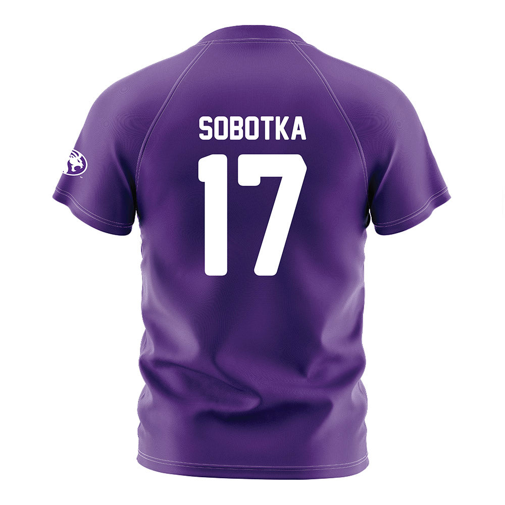 North Alabama - NCAA Women's Soccer : Charlotte Sobotka - Purple Soccer Jersey-1