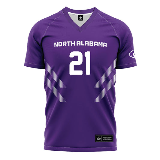 North Alabama - NCAA Women's Soccer : Maddie Allen - Purple Soccer Jersey-0