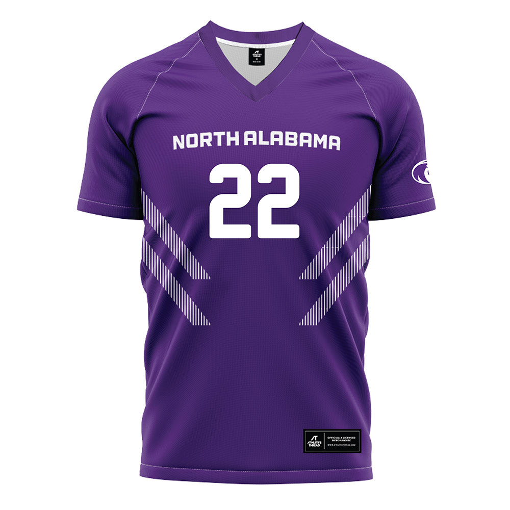 North Alabama - NCAA Women's Soccer : Alana Owens - Purple Soccer Jersey-0
