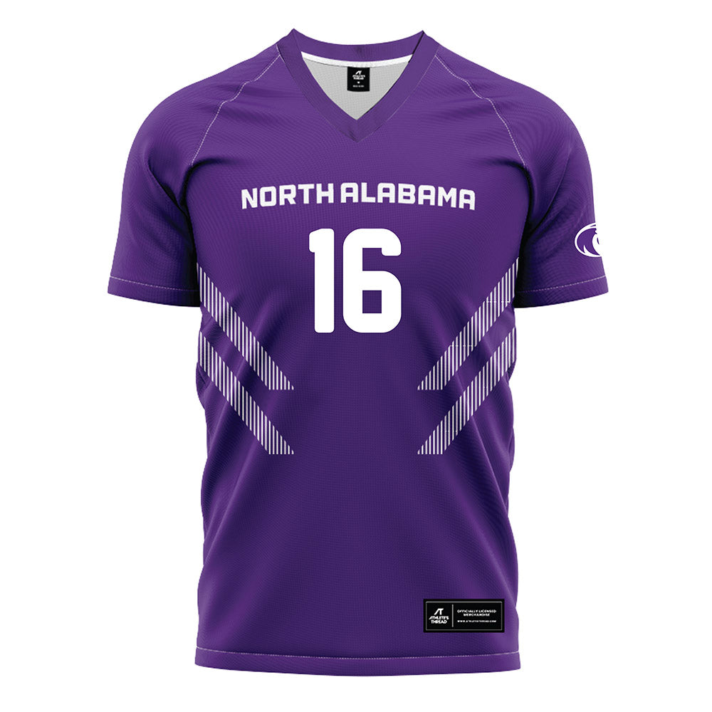 North Alabama - NCAA Women's Soccer : Mia Staley - Purple Soccer Jersey