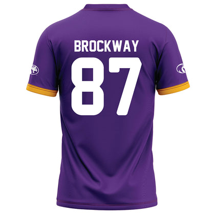 North Alabama - NCAA Football : Nathan Brockway - Purple Football Jersey-1