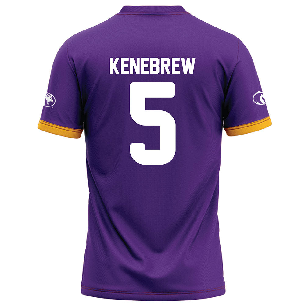 North Alabama - NCAA Football : Takairee Kenebrew - Purple Football Jersey