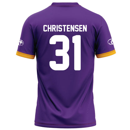 North Alabama - NCAA Football : Micah Christensen - Purple Football Jersey-1