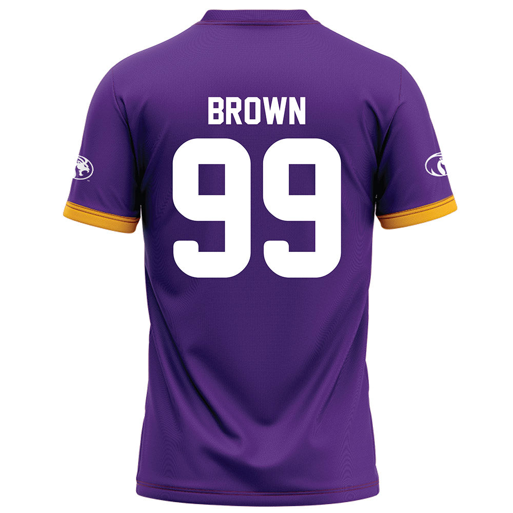North Alabama - NCAA Football : Kaleb Brown - Purple Football Jersey-1