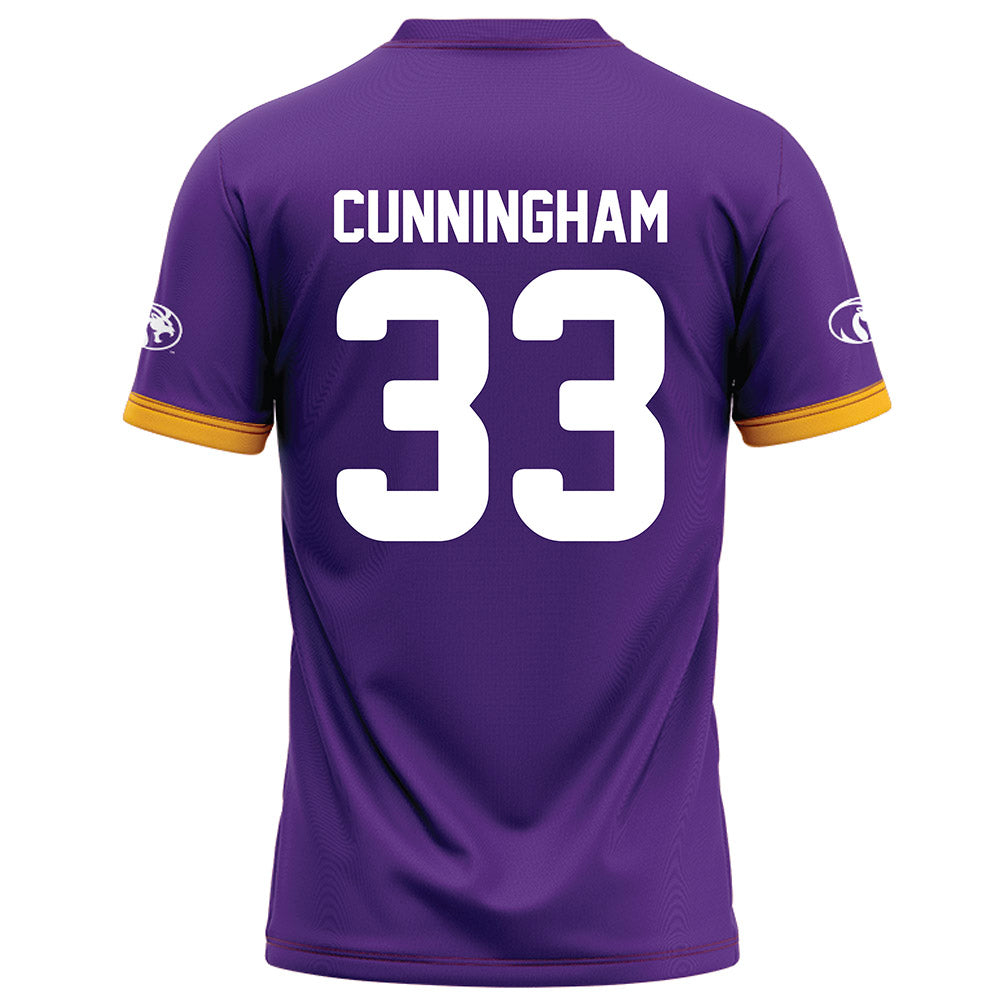 North Alabama - NCAA Football : Ethan Cunningham - Purple Football Jersey-1