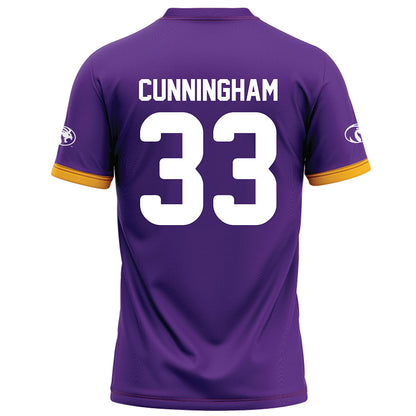 North Alabama - NCAA Football : Ethan Cunningham - Purple Football Jersey-1