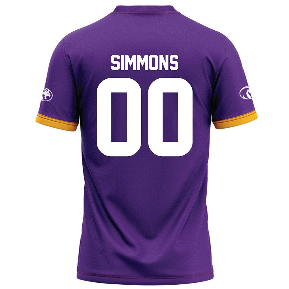 North Alabama - NCAA Football : Dawson Simmons - Purple Football Jersey-1