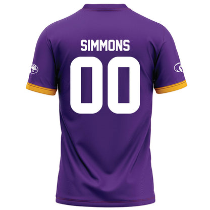North Alabama - NCAA Football : Dawson Simmons - Purple Football Jersey-1