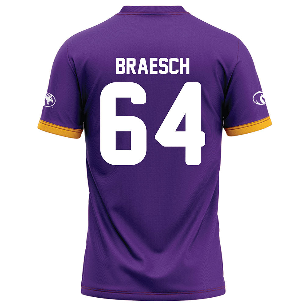 North Alabama - NCAA Football : Dominic Braesch - Purple Football Jersey-1