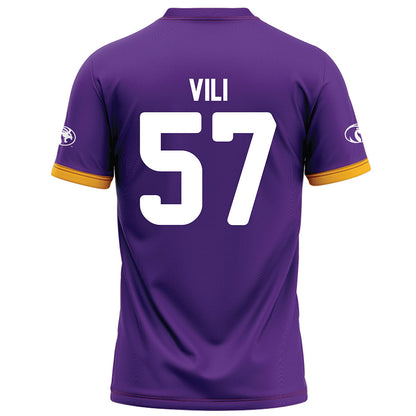 North Alabama - NCAA Football : Fred Vili - Purple Football Jersey-1