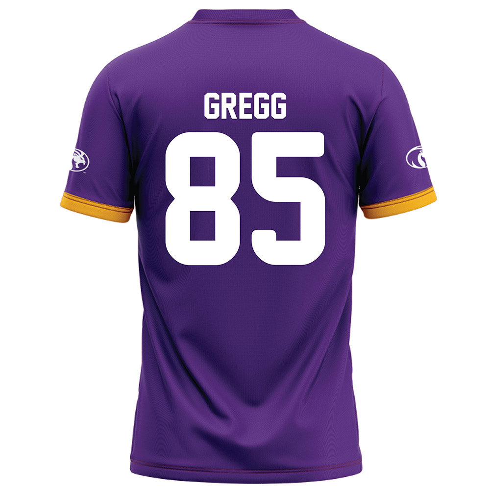 North Alabama - NCAA Football : Noah Gregg - Purple Football Jersey-1
