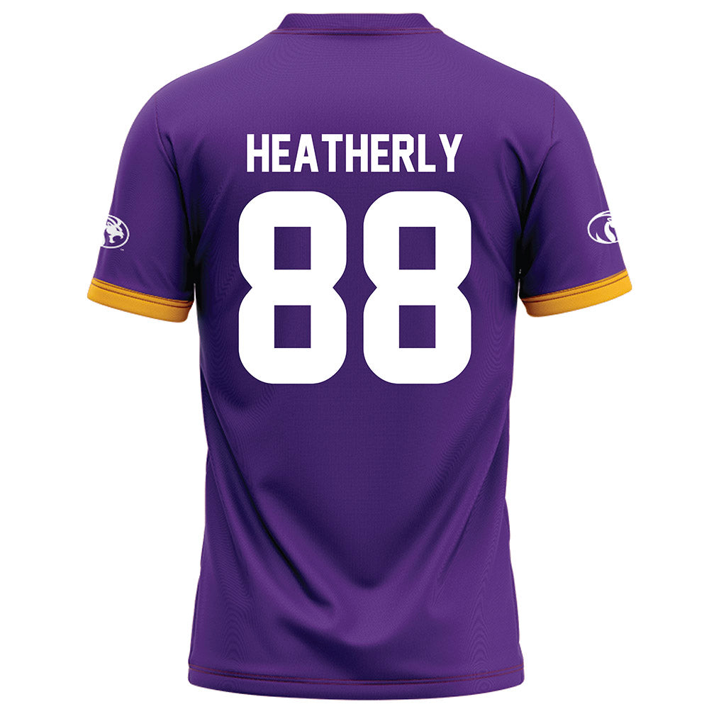 North Alabama - NCAA Football : Kaleb Heatherly - Purple Football Jersey-1