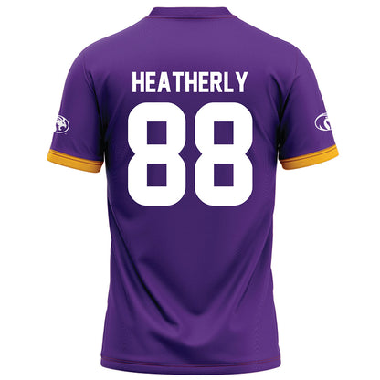 North Alabama - NCAA Football : Kaleb Heatherly - Purple Football Jersey-1