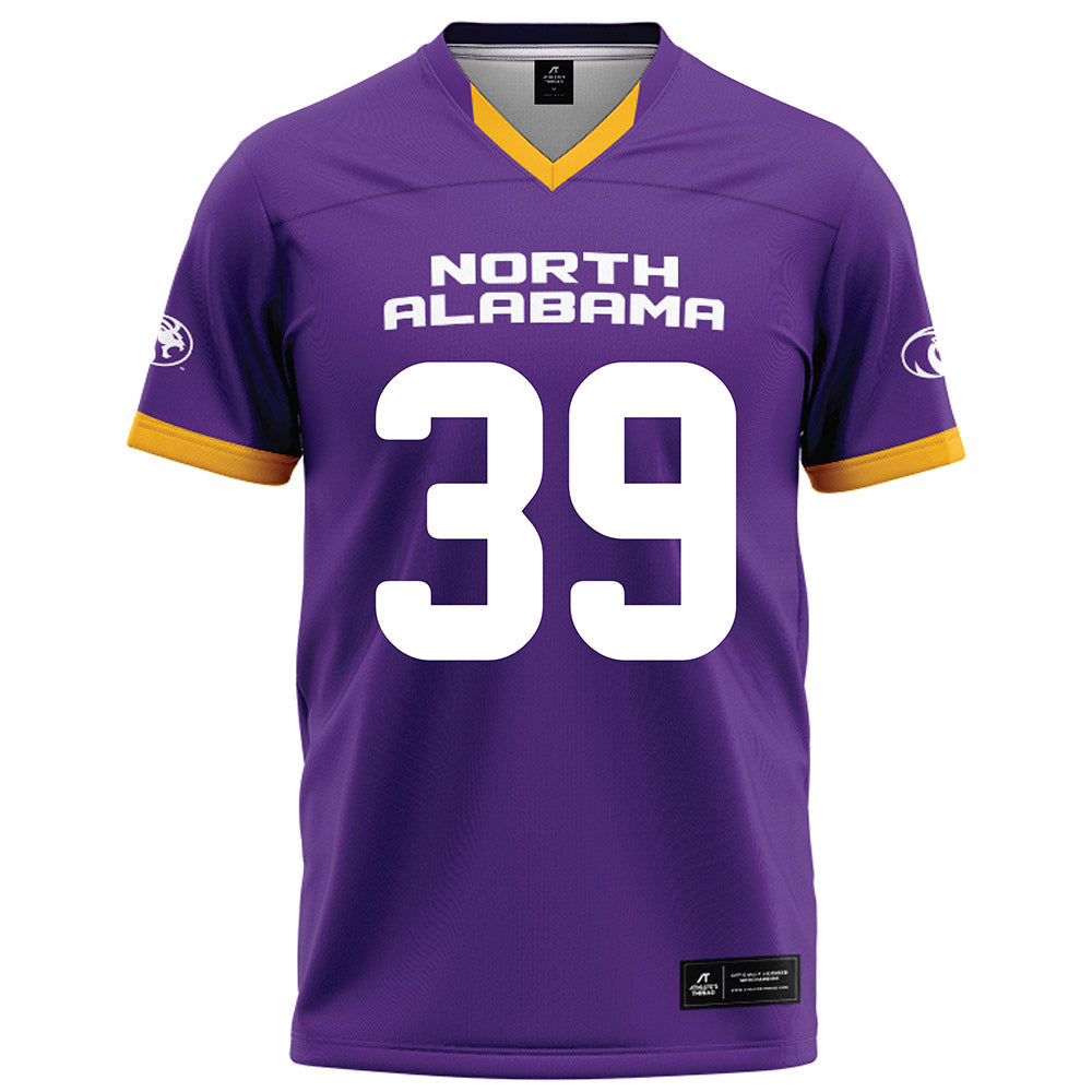 North Alabama - NCAA Football : Josiah Hixon - Purple Football Jersey-0