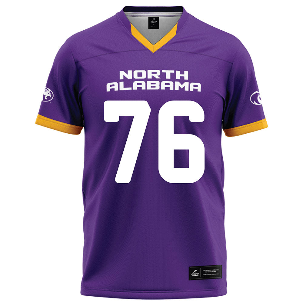 North Alabama - NCAA Football : Anthony Faiivae - Purple Football Jersey-0