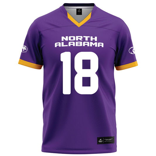 North Alabama - NCAA Football : Seth Hampton - Purple Football Jersey-0