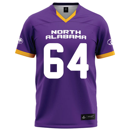 North Alabama - NCAA Football : Dominic Braesch - Purple Football Jersey-0